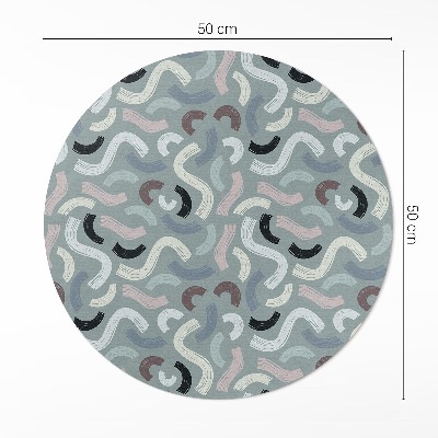 Runder teppich pvc Abstrakte Retro-Linien