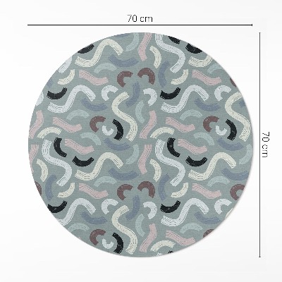 Runder teppich pvc Abstrakte Retro-Linien