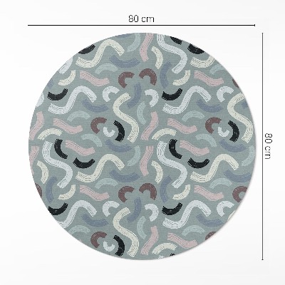 Runder teppich pvc Abstrakte Retro-Linien