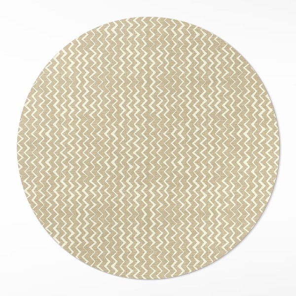 Runder teppich auf pvc Unregelmäßige Ornamente Design Boho