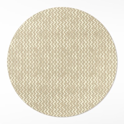 Runder teppich auf pvc Unregelmäßige Ornamente Design Boho
