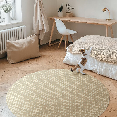 Runder teppich auf pvc Unregelmäßige Ornamente Design Boho