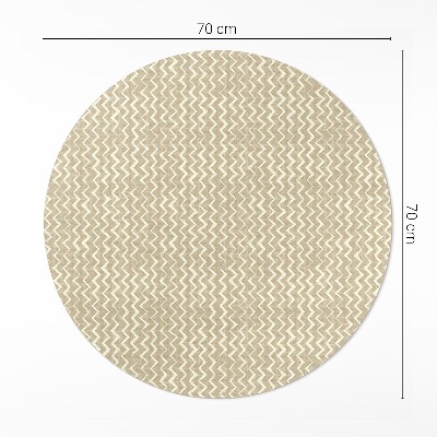 Runder teppich auf pvc Unregelmäßige Ornamente Design Boho
