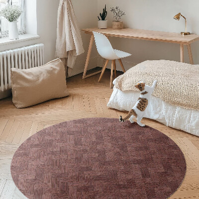 Runder pvc teppich Gestricktes Parkett Mode Fischgrät