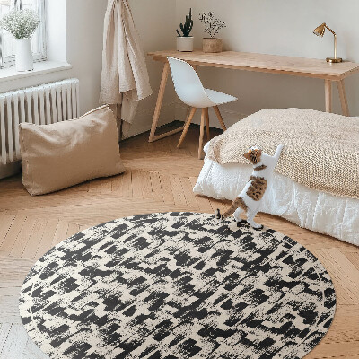 Runder vinyl teppich Monochromatische Abstraktion von Farbflecken