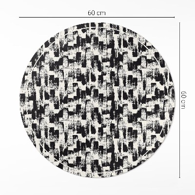 Runder vinyl teppich Monochromatische Abstraktion von Farbflecken