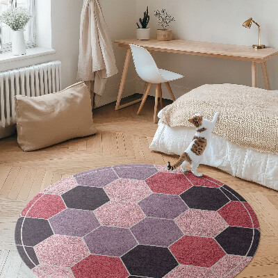 Runder pvc teppich Kachel Sechsecke Nachahmung Plüsch
