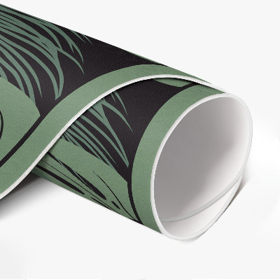 Runder vinyl teppich läufer Illustration von tropischen Monstera-Pflanzen