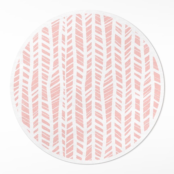 Runder vinyl teppich Indianer-Muster Pastell Boho