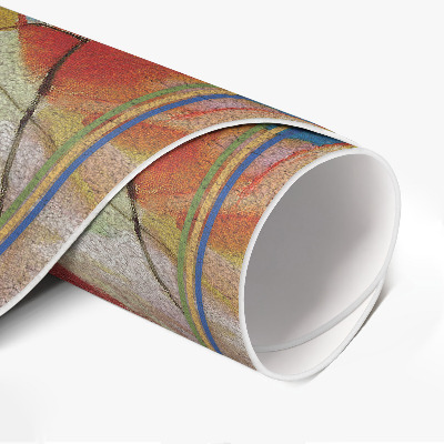 Runder vinyl teppich läufer Grüne Mitte von Wassily Kandinsky