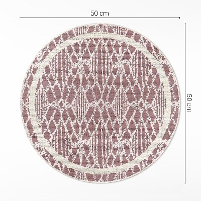 Runder vinyl teppich Regelmäßiges Spitzenmuster