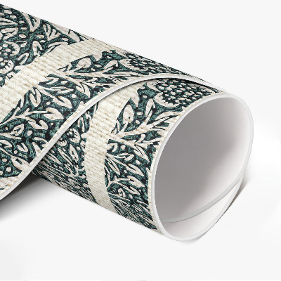 Runder teppich pvc William Morris Blumen