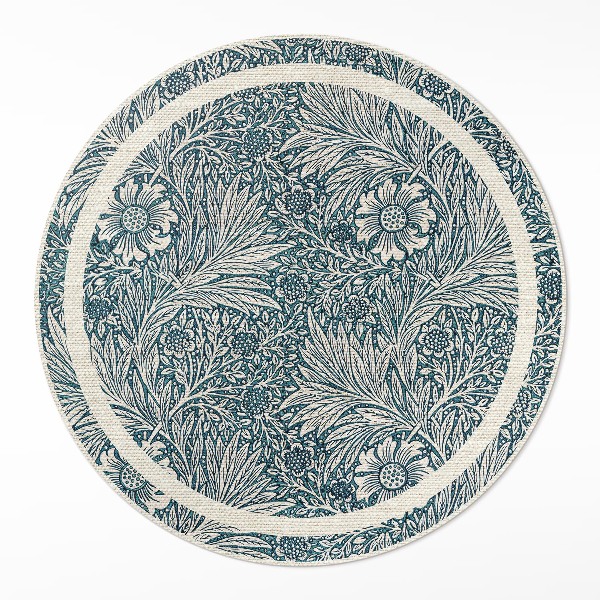 Runder vinyl teppich Blumen von William Morris