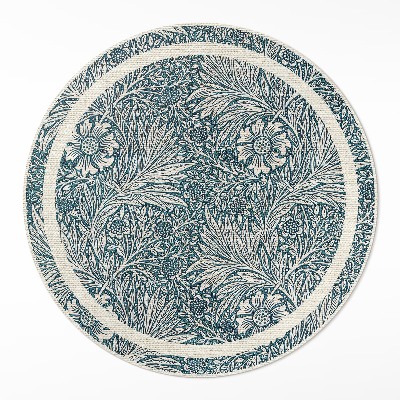 Runder vinyl teppich Blumen von William Morris