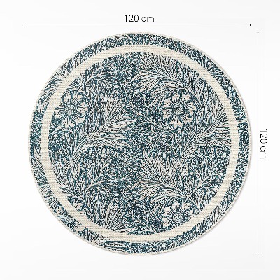 Runder vinyl teppich Blumen von William Morris