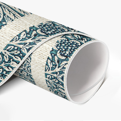 Runder vinyl teppich Blumen von William Morris