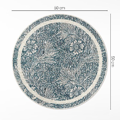 Runder vinyl teppich Blumen von William Morris