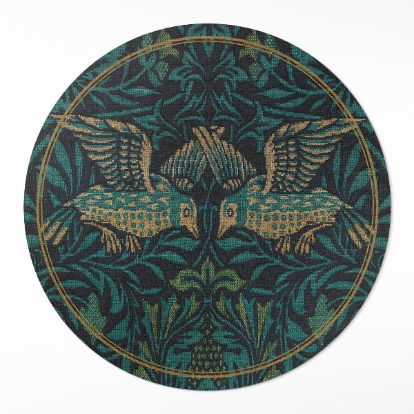 Runder pvc teppich Vögel von William Morris