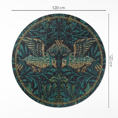 Runder pvc teppich Vögel von William Morris