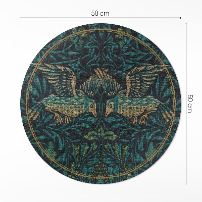 Runder pvc teppich Vögel von William Morris