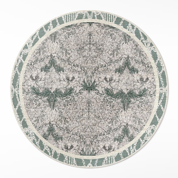 Runder teppich pvc Geißblattblüte von William Morris