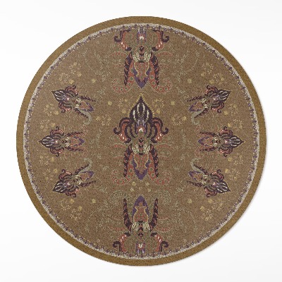 Runder vinyl teppich Florale Pflanzenornamente