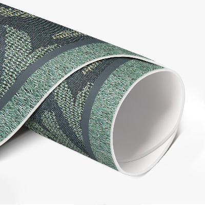 Runder vinyl teppich läufer Pflanzen- und Blumenornamente