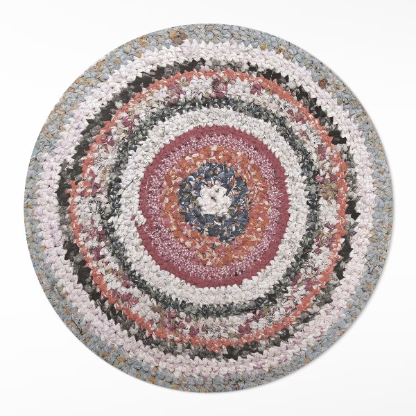Runder vinyl teppich Gestricktes Vintage-Muster