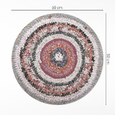Runder vinyl teppich Gestricktes Vintage-Muster
