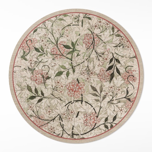 Runder vinyl teppich Zarte Boho-Vegetation