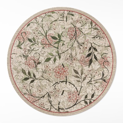 Runder vinyl teppich Zarte Boho-Vegetation