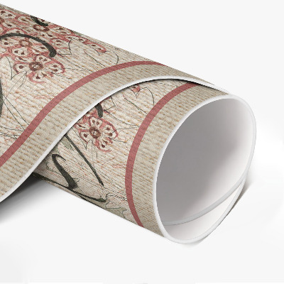 Runder vinyl teppich Zarte Boho-Vegetation