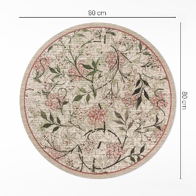 Runder vinyl teppich Zarte Boho-Vegetation