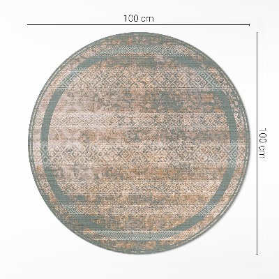 Runder vinyl teppich Antike Muster auf Textur
