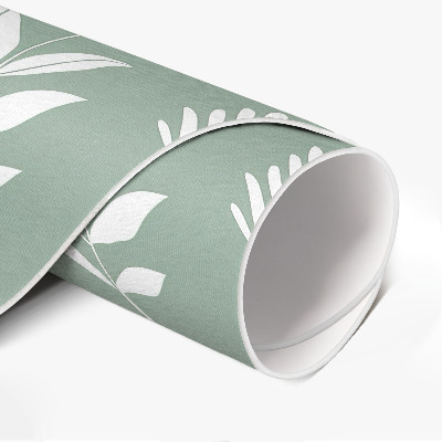 Runder teppich pvc Winzige Boho-Pflanzen zarte Blätter