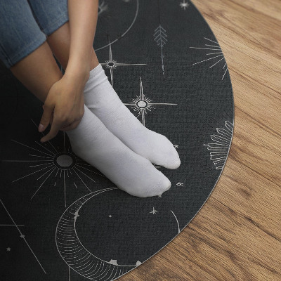 Runder teppich auf pvc Universum Astrologie Sternbilder Monde