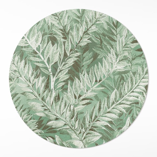 Runder vinyl teppich Üppige Vegetation Boho-Vintage