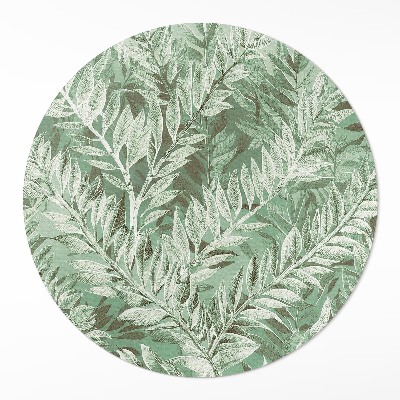 Runder vinyl teppich Üppige Vegetation Boho-Vintage