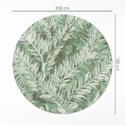 Runder vinyl teppich Üppige Vegetation Boho-Vintage
