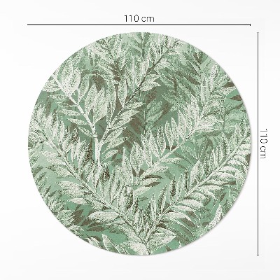 Runder vinyl teppich Üppige Vegetation Boho-Vintage