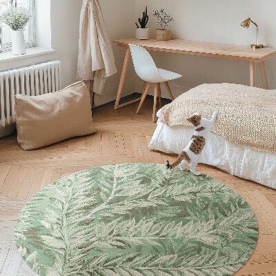 Runder vinyl teppich Üppige Vegetation Boho-Vintage