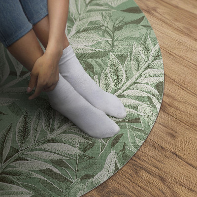 Runder vinyl teppich Üppige Vegetation Boho-Vintage