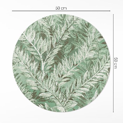 Runder vinyl teppich Üppige Vegetation Boho-Vintage