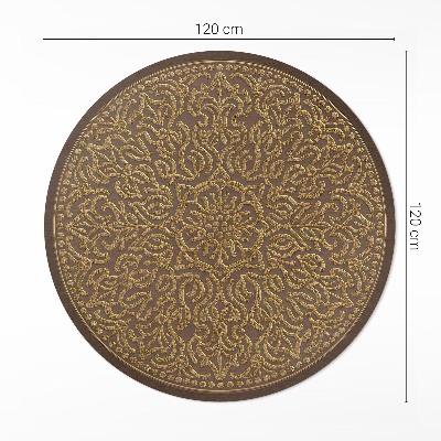 Runder vinyl teppich läufer Geometrisches Muster grafische dekorative Stickerei