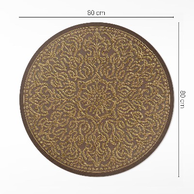 Runder vinyl teppich läufer Geometrisches Muster grafische dekorative Stickerei