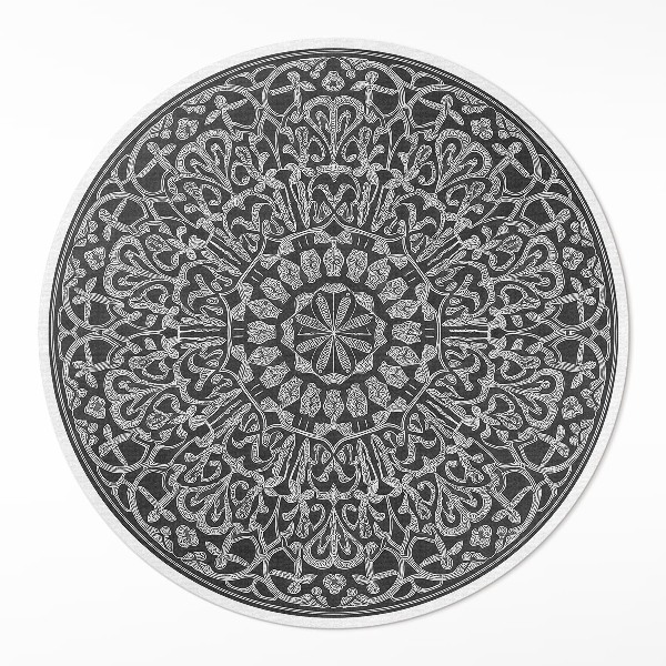 Runder teppich auf pvc Orientalisches Mandala geometrische Arabeske