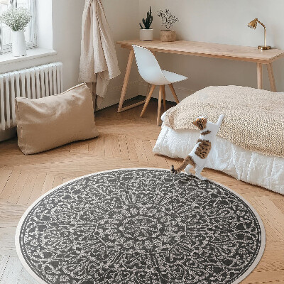 Runder teppich auf pvc Orientalisches Mandala geometrische Arabeske