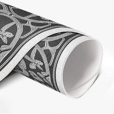 Runder teppich auf pvc Orientalisches Mandala geometrische Arabeske