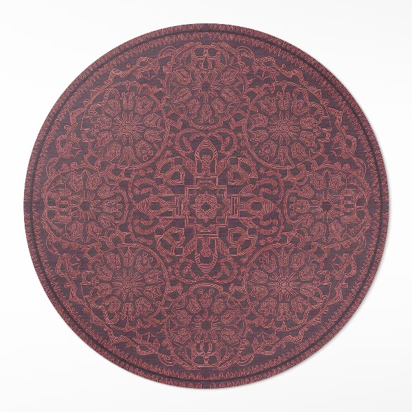 Runder pvc teppich Dekoratives geometrisches Muster im Vintage-Stil