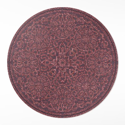 Runder pvc teppich Dekoratives geometrisches Muster im Vintage-Stil